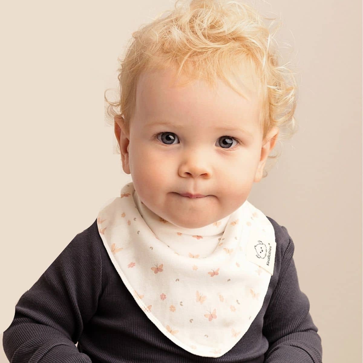 KeaBabies Organic Bandana Bibs Set - Butterflies - Image 2