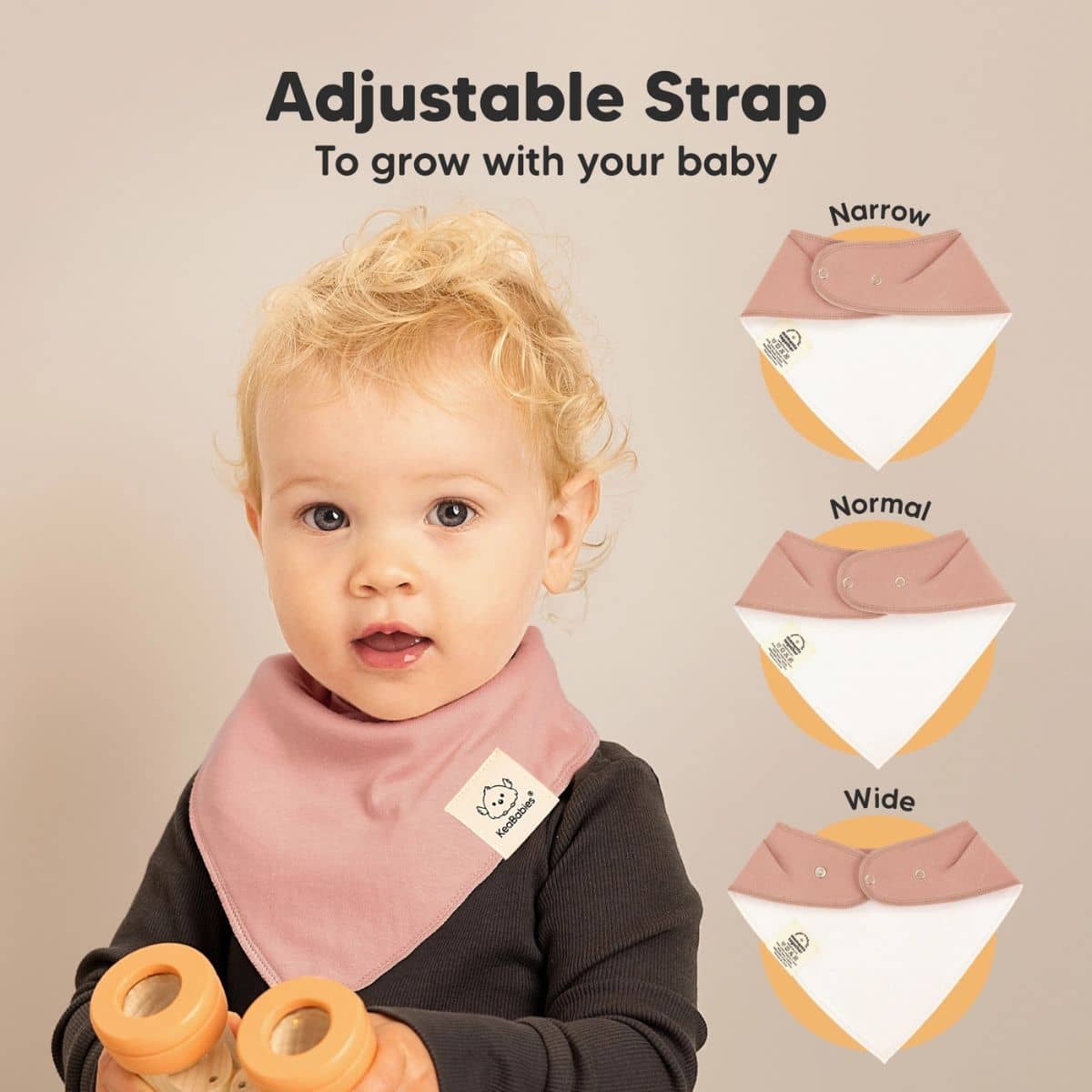 KeaBabies Organic Bandana Bibs Set - Butterflies - Image 5