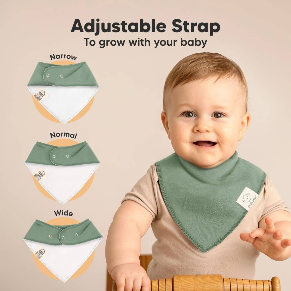 KeaBabies Organic Bandana Bibs Set - Daybreak - Image 5