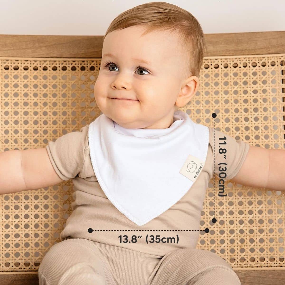 KeaBabies Organic Bandana Bibs Set - Daybreak - Image 7