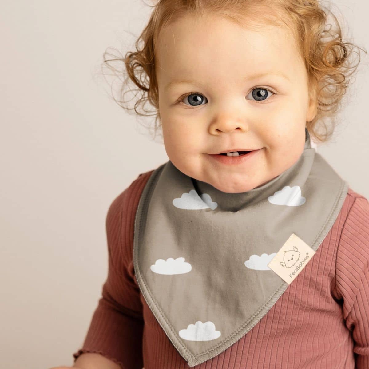KeaBabies Organic Bandana Bibs Set - Grayscape - Image 4