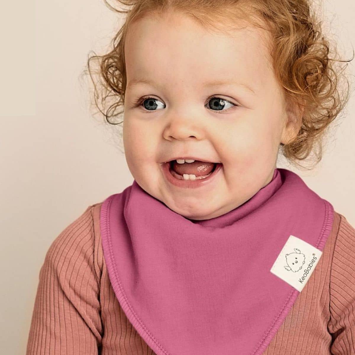 KeaBabies Organic Bandana Bibs Set - Lilac - Image 2