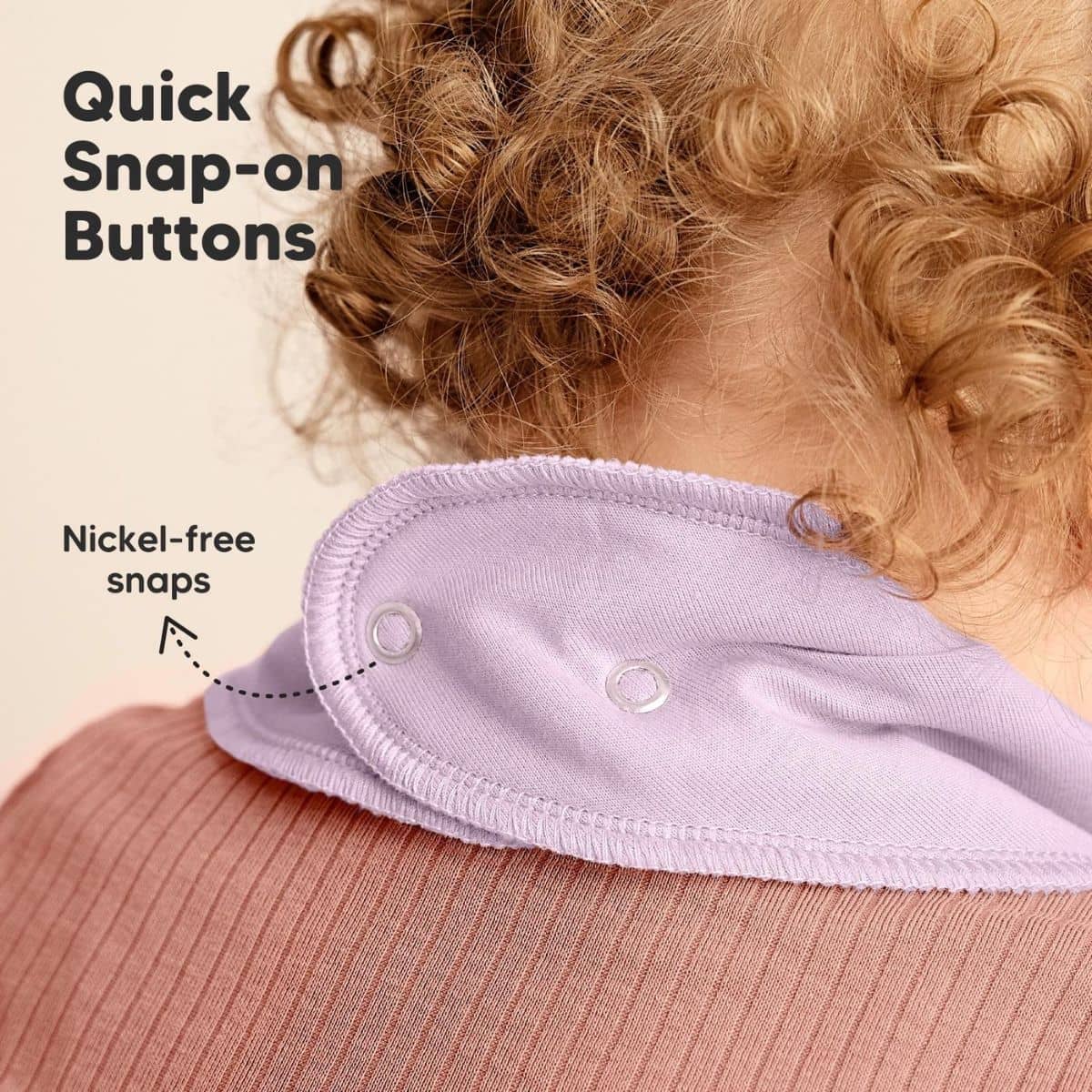 KeaBabies Organic Bandana Bibs Set - Lilac - Image 8