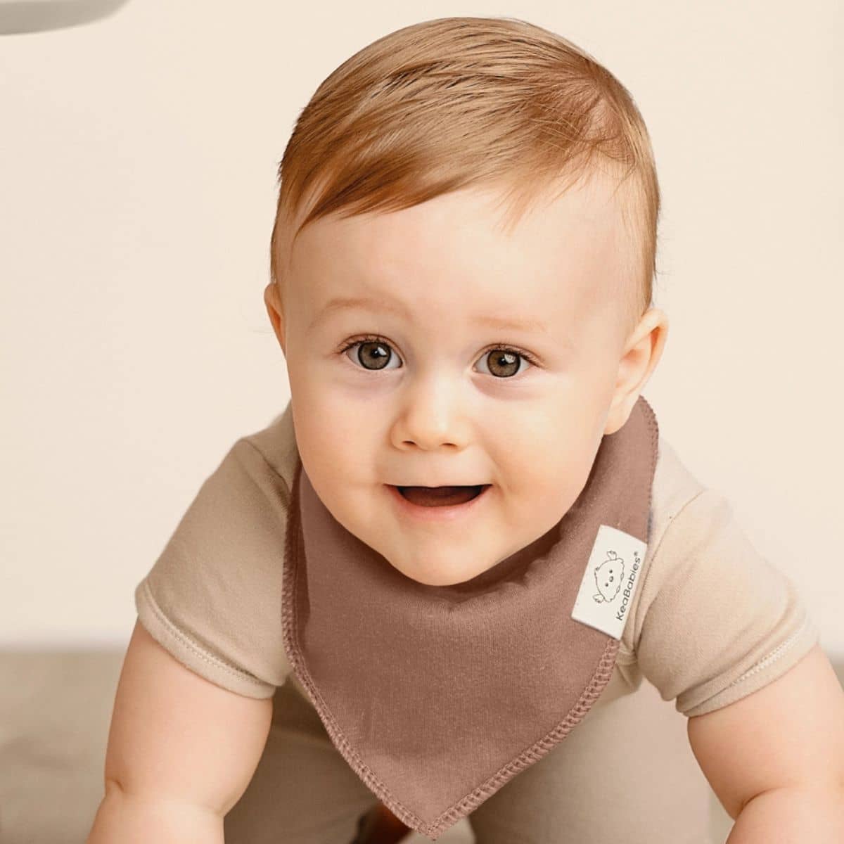 KeaBabies Organic Bandana Bibs Set - Mauve - Image 4