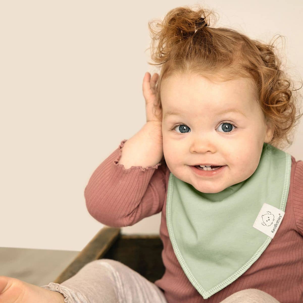 KeaBabies Organic Bandana Bibs Set - Muted Pastel - Image 2