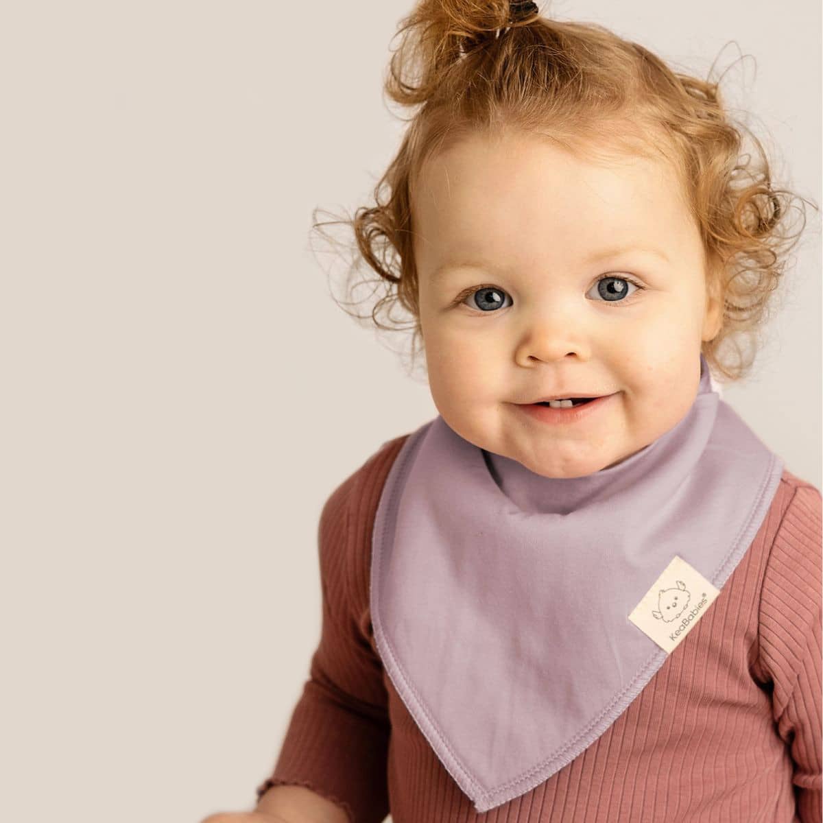 KeaBabies Organic Bandana Bibs Set - Muted Pastel - Image 4