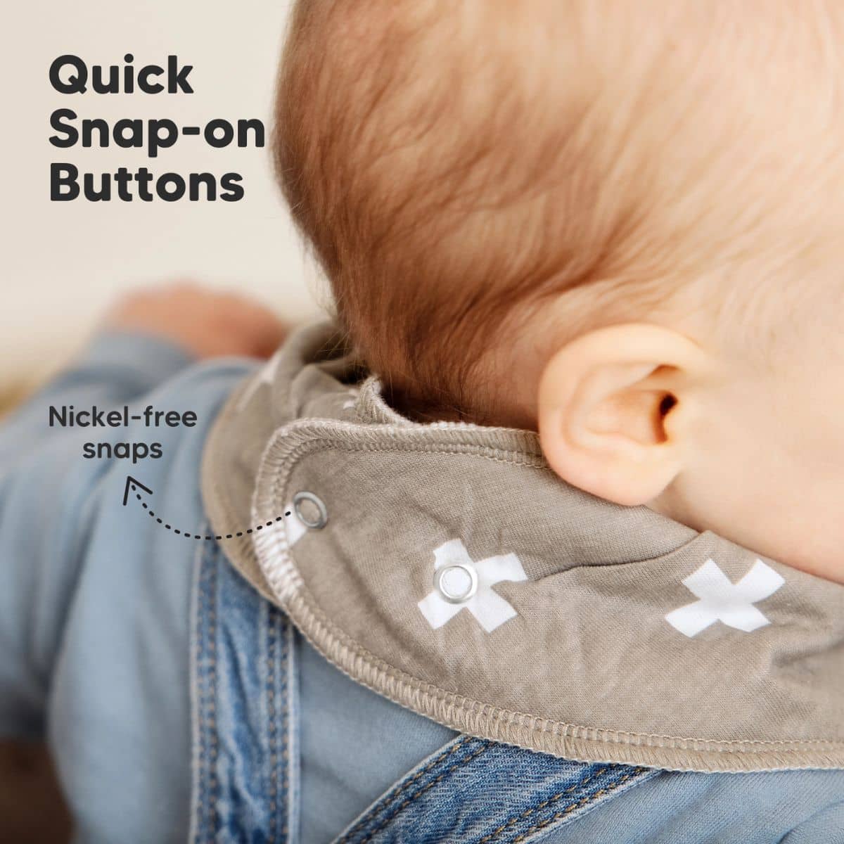 KeaBabies Organic Bandana Bibs Set - Muted Pastel - Image 6