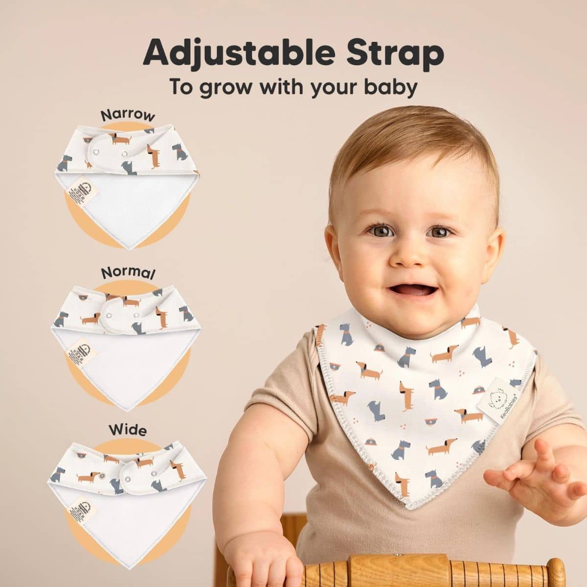 KeaBabies Organic Bandana Bibs Set - Pets & Paws - Image 5