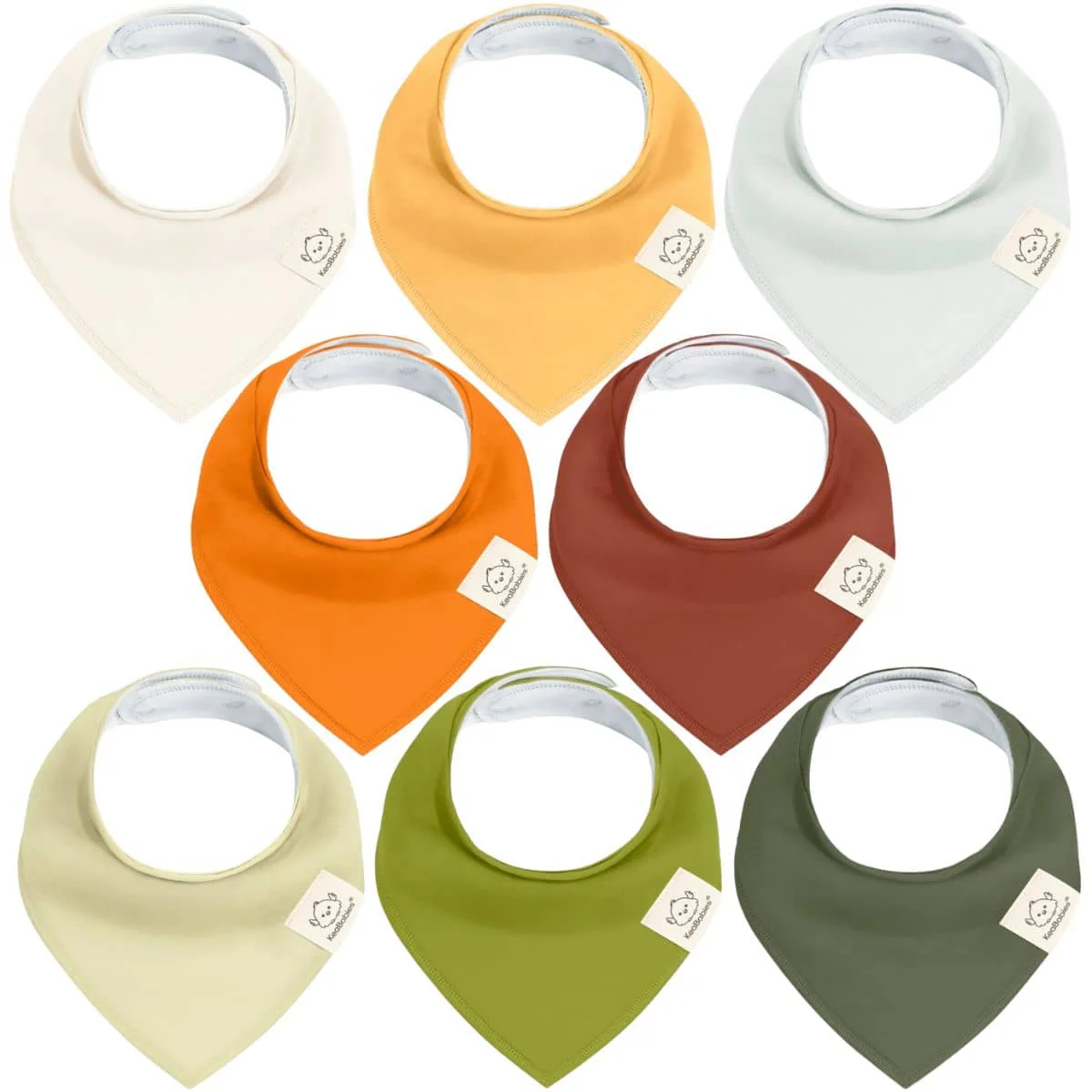 KeaBabies Organic Bandana Bibs Set - Sahara
