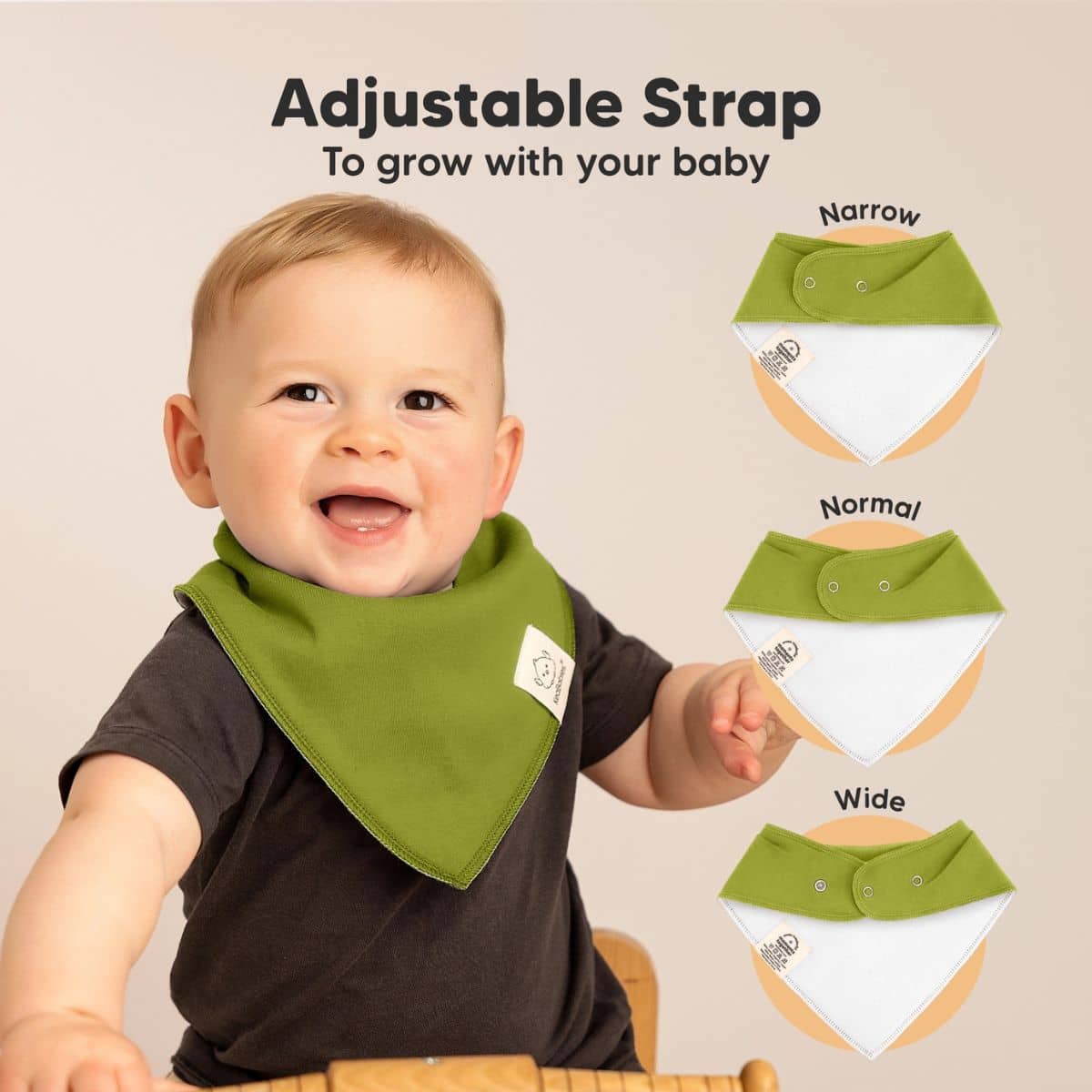 KeaBabies Organic Bandana Bibs Set - Sahara - Image 6