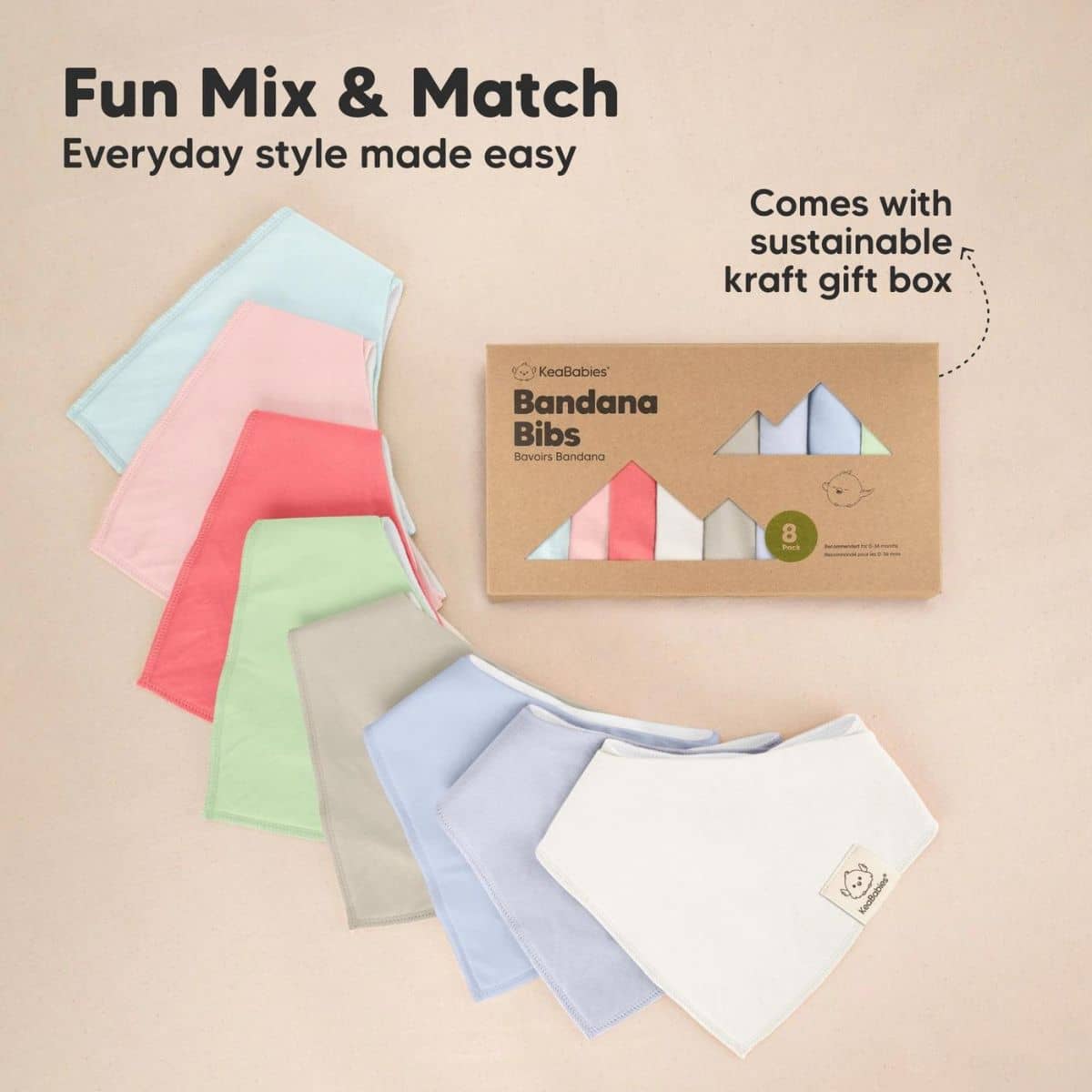 KeaBabies Organic Bandana Bibs Set - Spring - Image 9