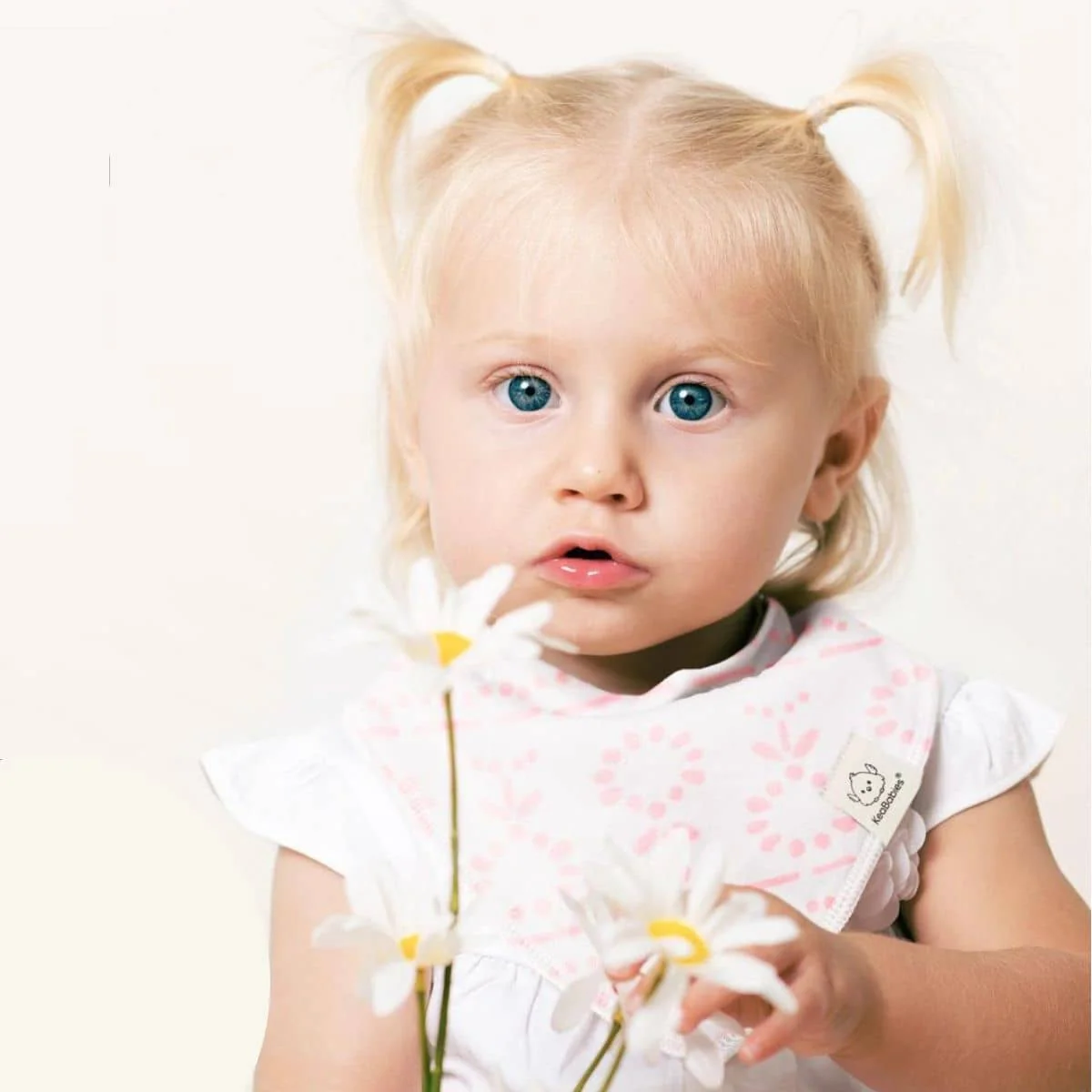 KeaBabies Organic Bandana Bibs Set - Sweet Charm - Image 2