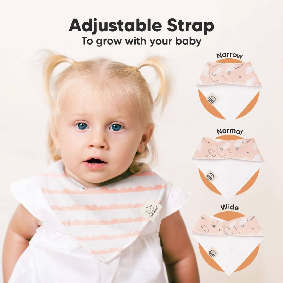 KeaBabies Organic Bandana Bibs Set - Sweet Charm - Image 5