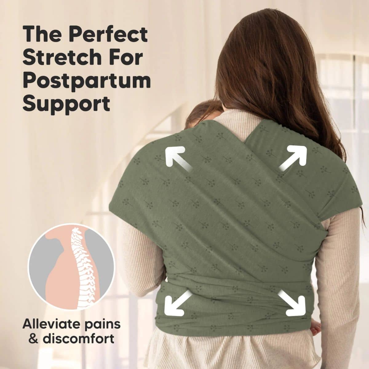 KeaBabies Original Baby Wrap Carrier - Forest Berries - Image 5