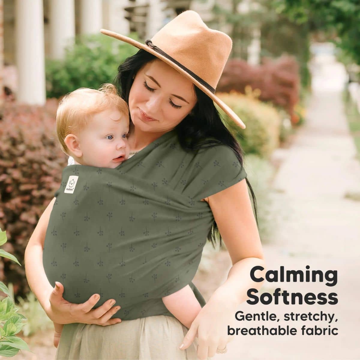 KeaBabies Original Baby Wrap Carrier - Forest Berries - Image 6