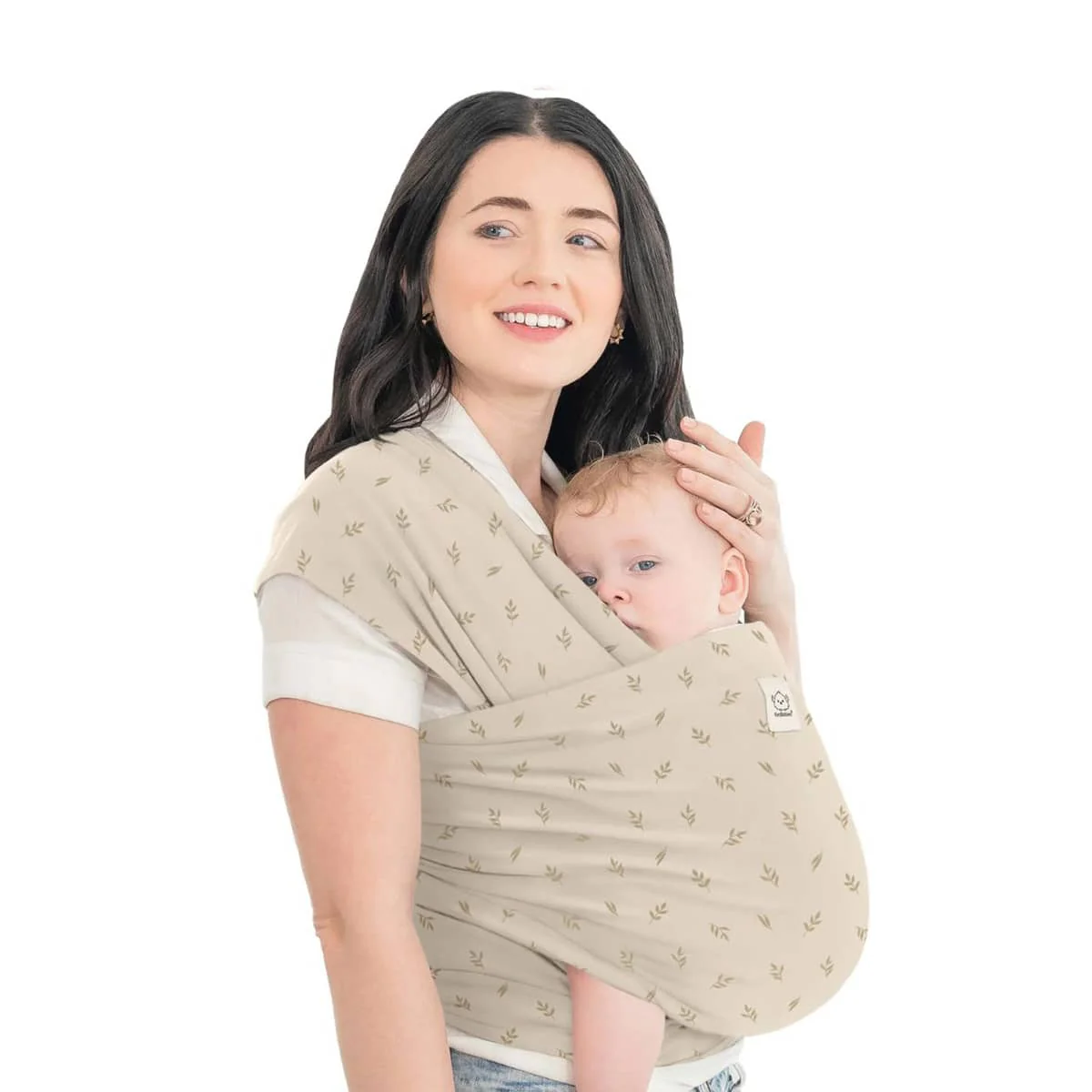 KeaBabies Original Baby Wrap Carrier - Leafy
