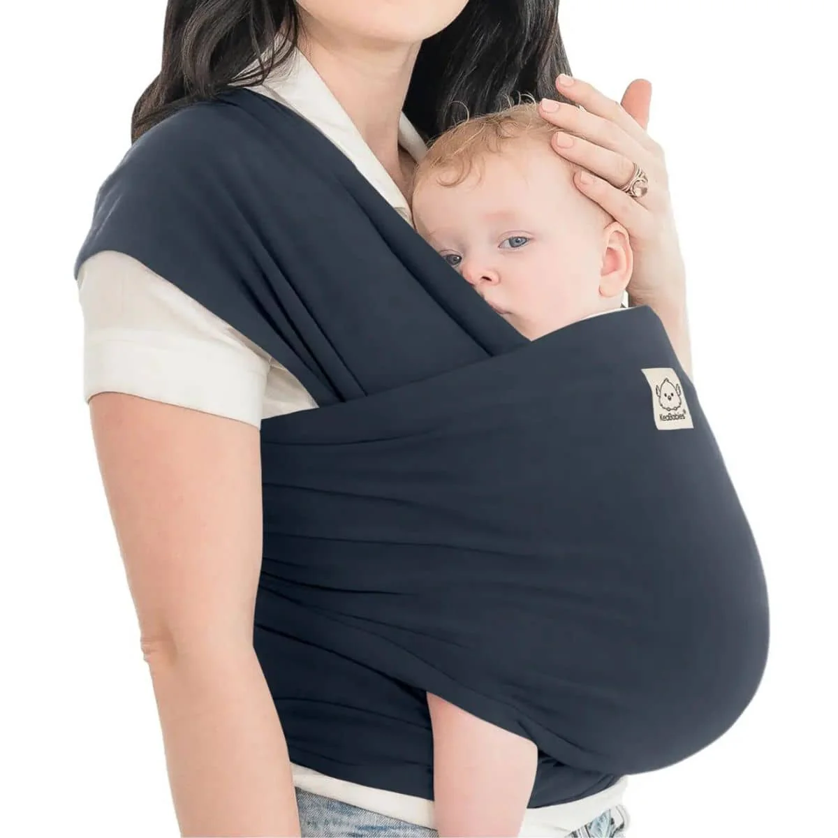 KeaBabies Original Baby Wrap Carrier - Midnight - Image 2