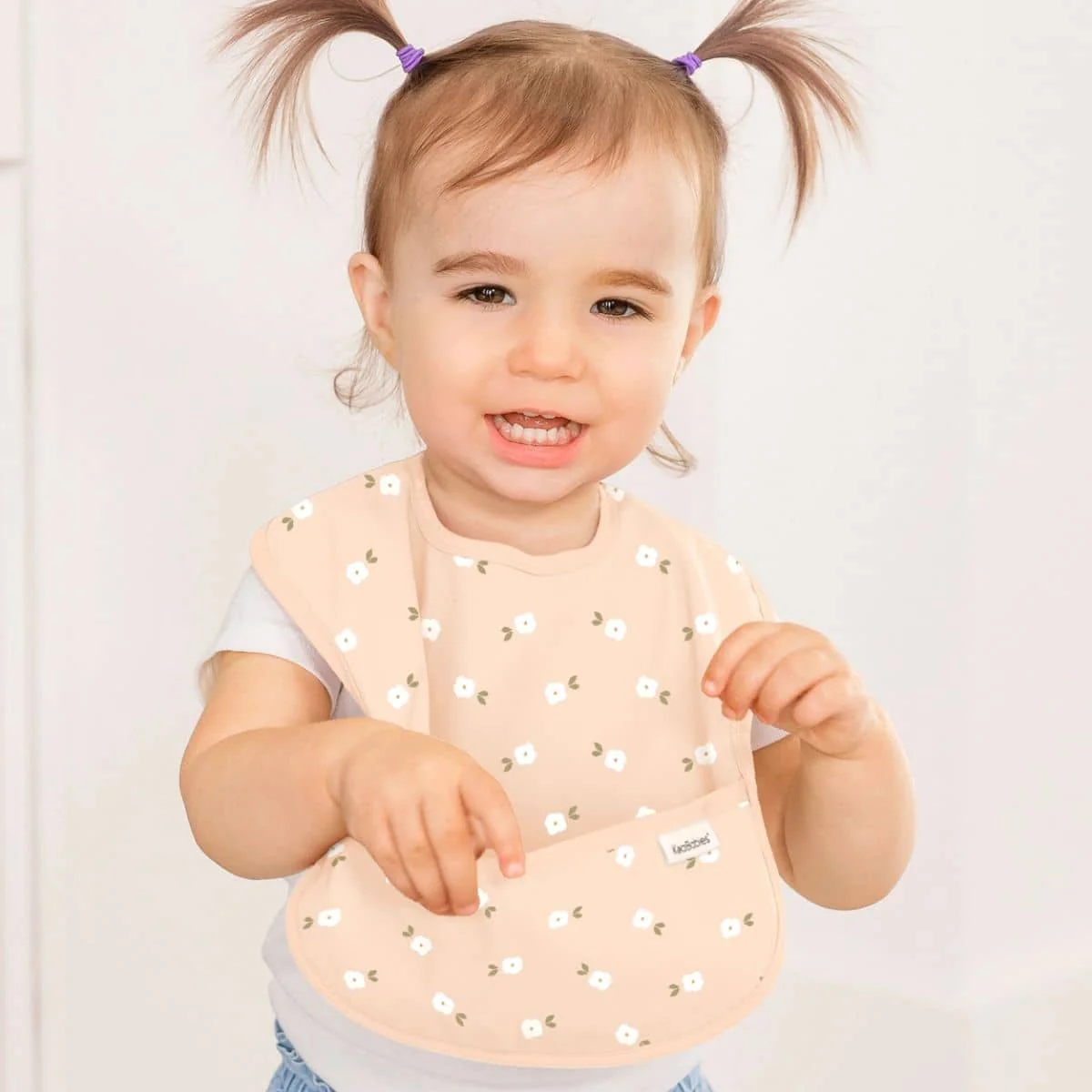 KeaBabies Presto Waterproof Baby Bibs Set - Bloom - Image 4