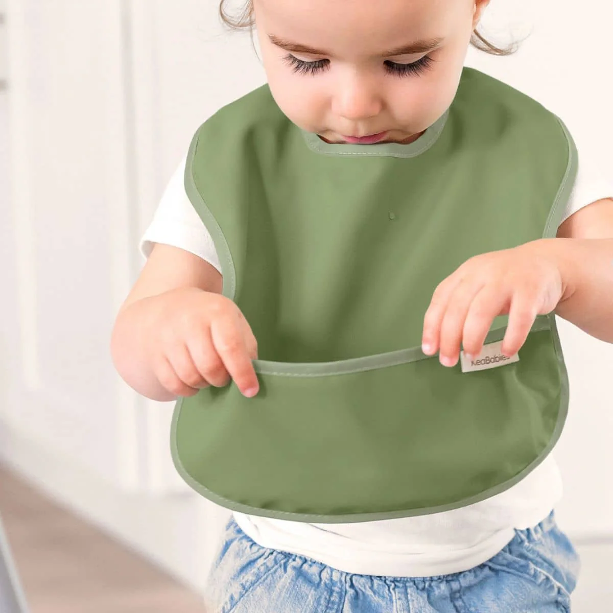 KeaBabies Presto Waterproof Baby Bibs Set - Slate - Image 2