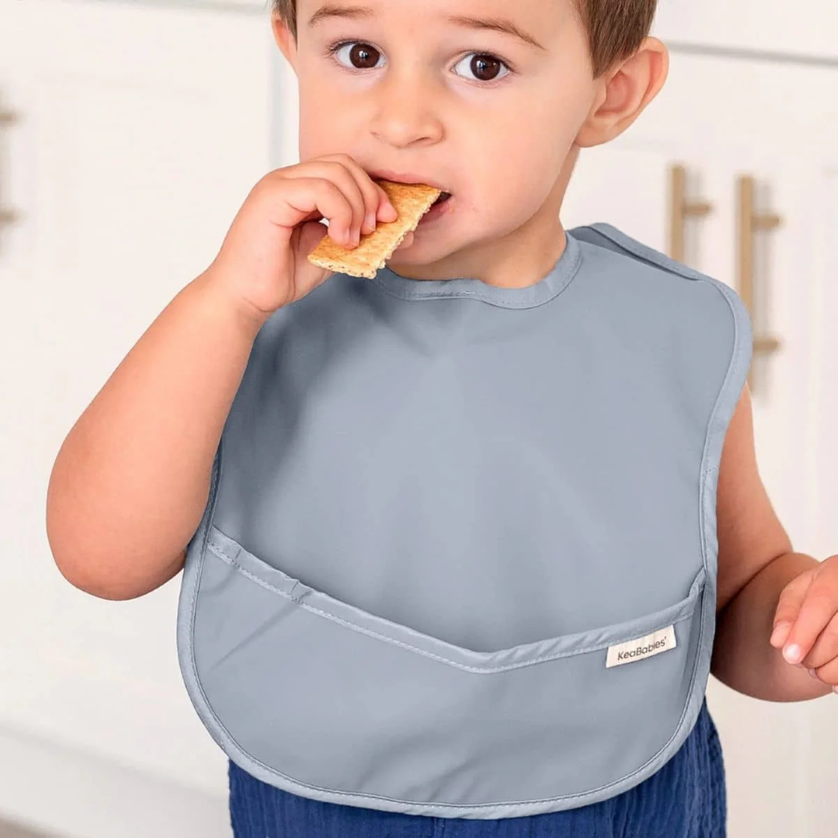 KeaBabies Presto Waterproof Baby Bibs Set - Slate - Image 3
