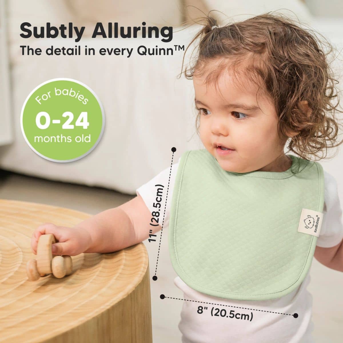 KeaBabies Quin Organic Baby Bibs Set - Muted Pastel - Image 5