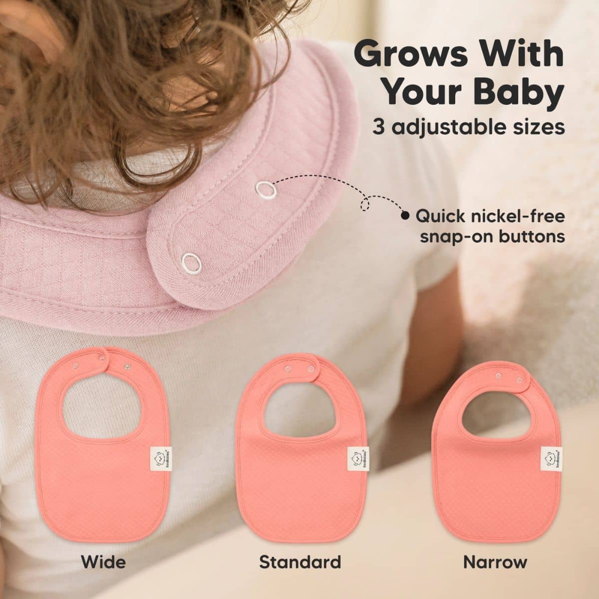 KeaBabies Quin Organic Baby Bibs Set - Muted Pastel - Image 6