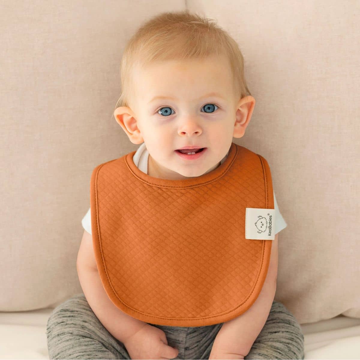 KeaBabies Quin Organic Baby Bibs Set - Sahara - Image 2