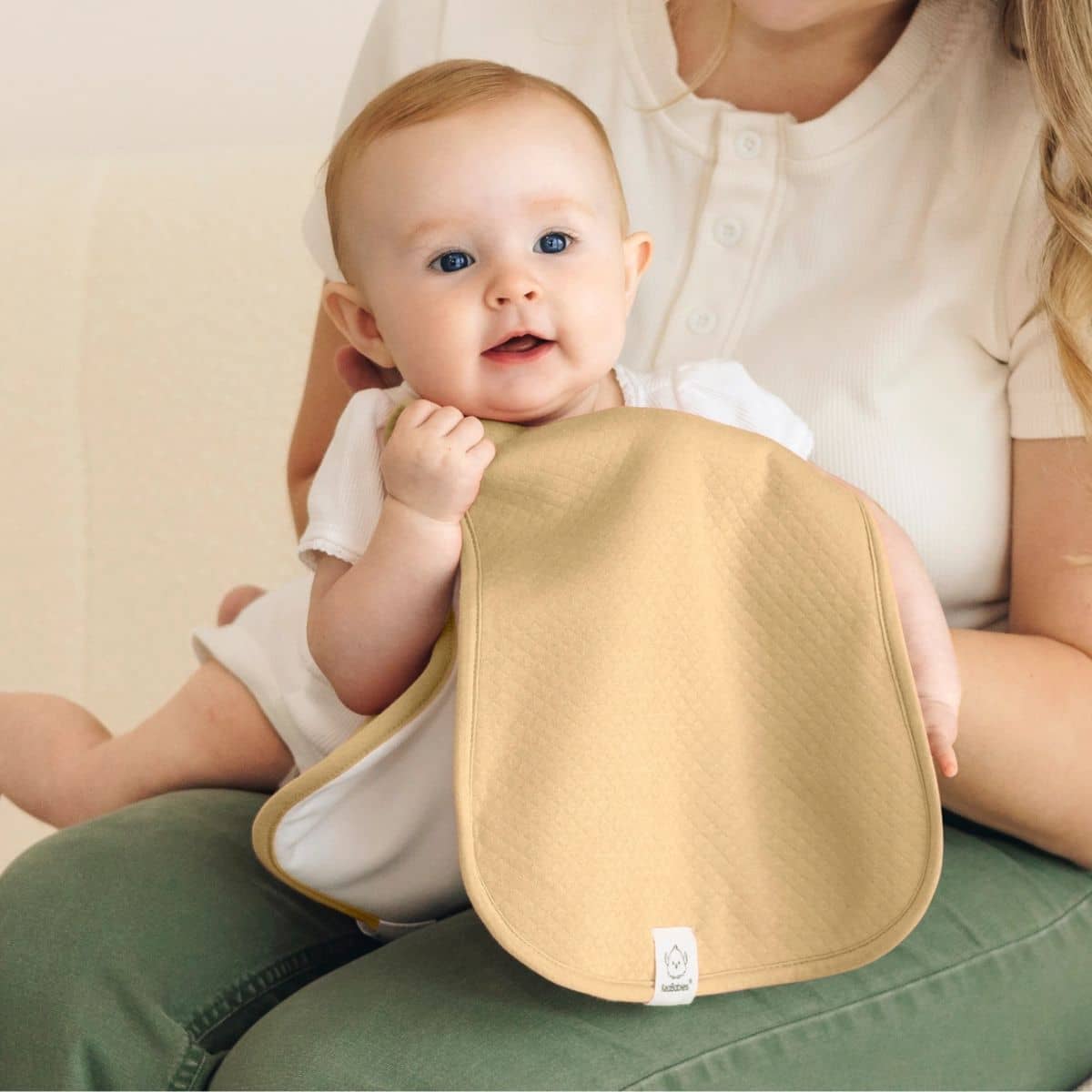 KeaBabies Quin Organic Burp Cloths - Muted Pastel - Image 4