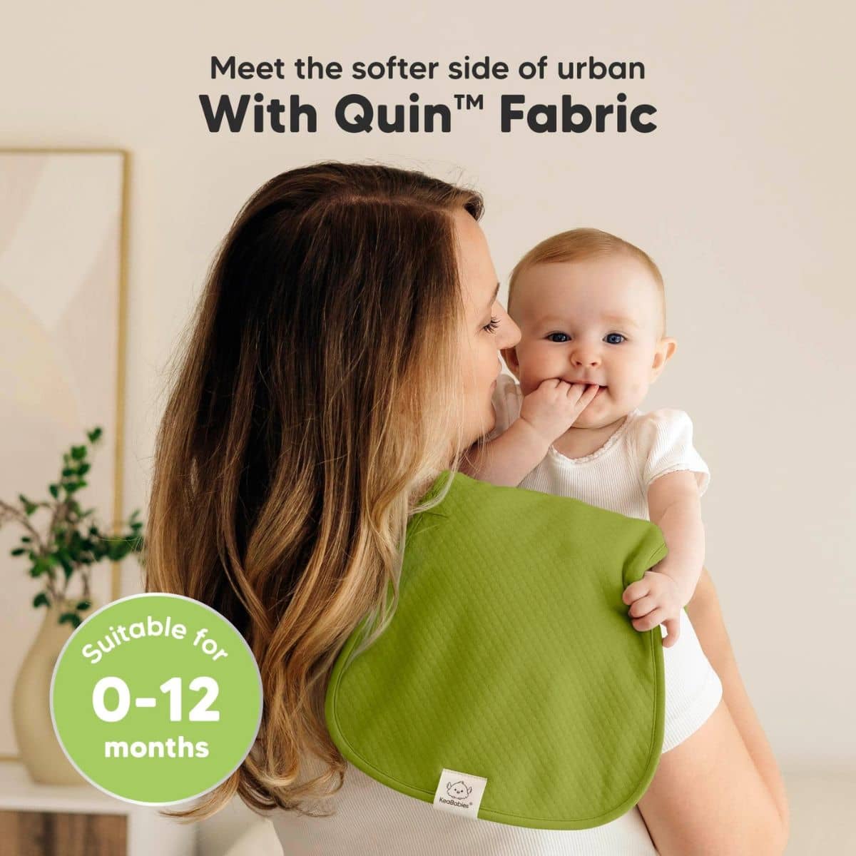 KeaBabies Quin Organic Burp Cloths - Palms - Image 3