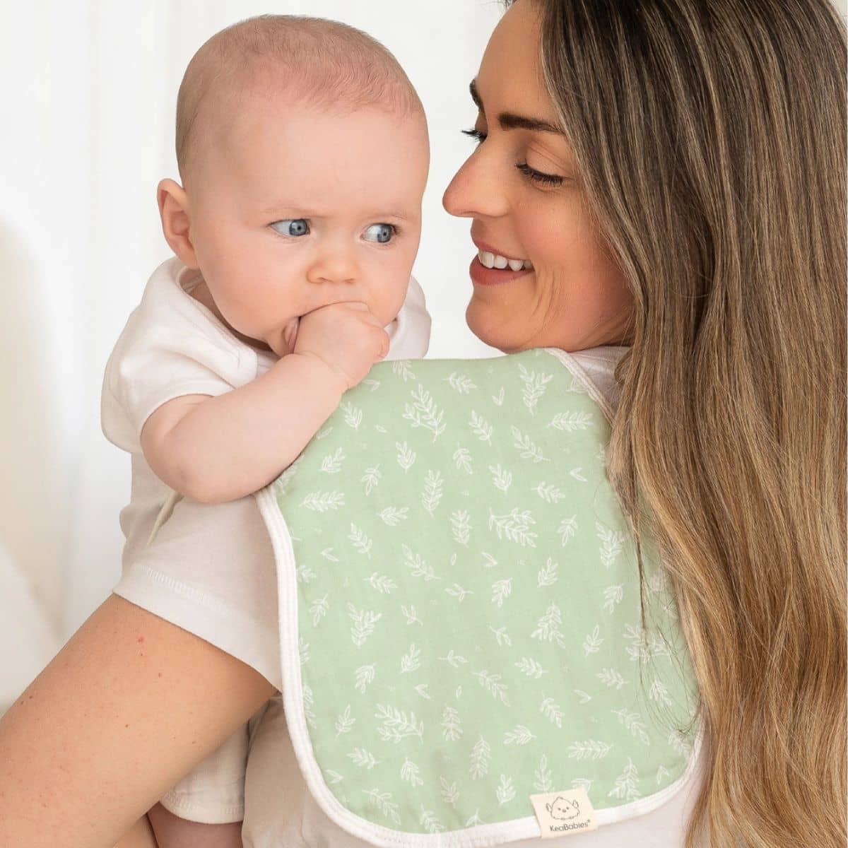 KeaBabies Softe Muslin Burp Cloths - Blooms - Image 4