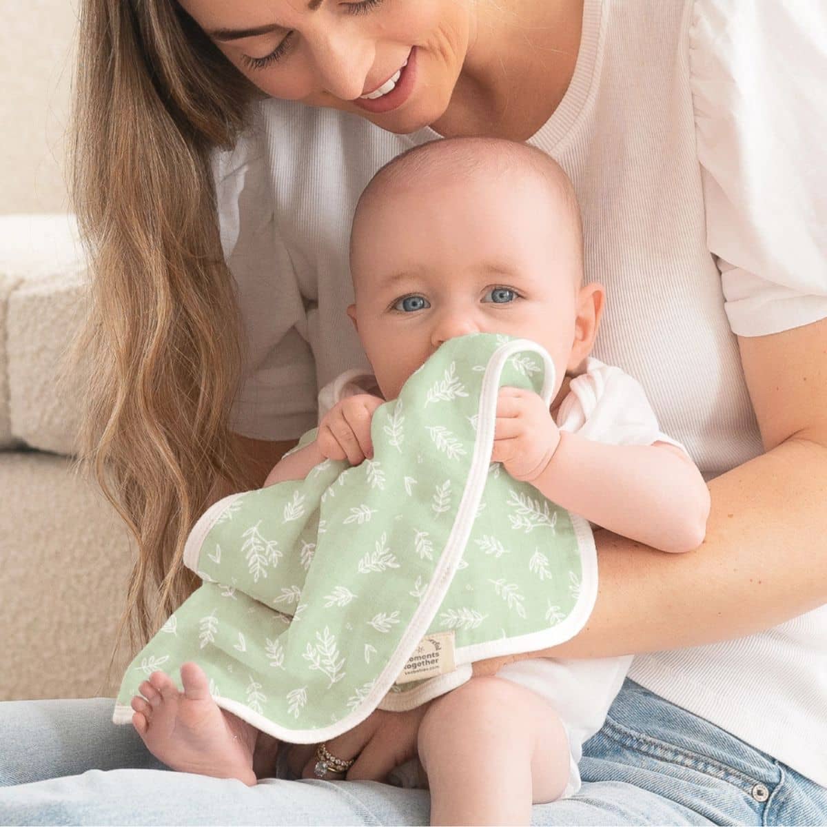 KeaBabies Softe Muslin Burp Cloths - Blooms - Image 6