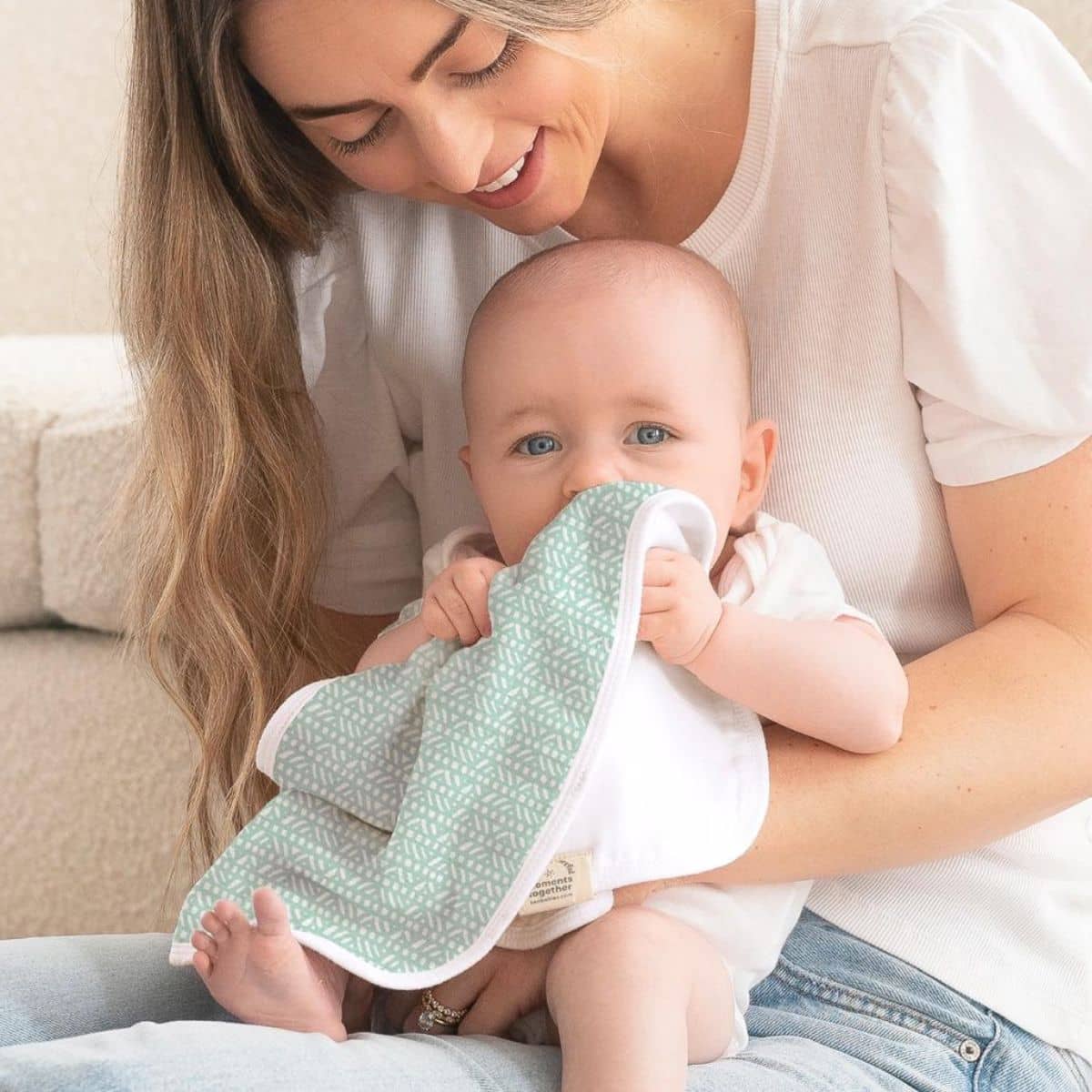 KeaBabies Softe Muslin Burp Cloths - Nordic - Image 2