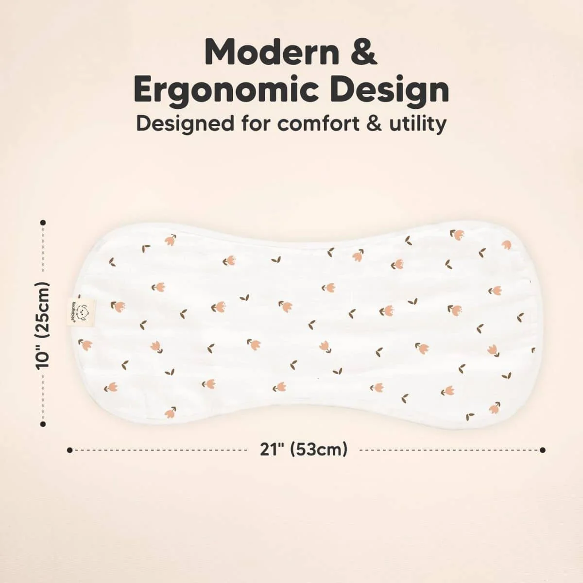 KeaBabies Softe Muslin Burp Cloths - Petals - Image 3