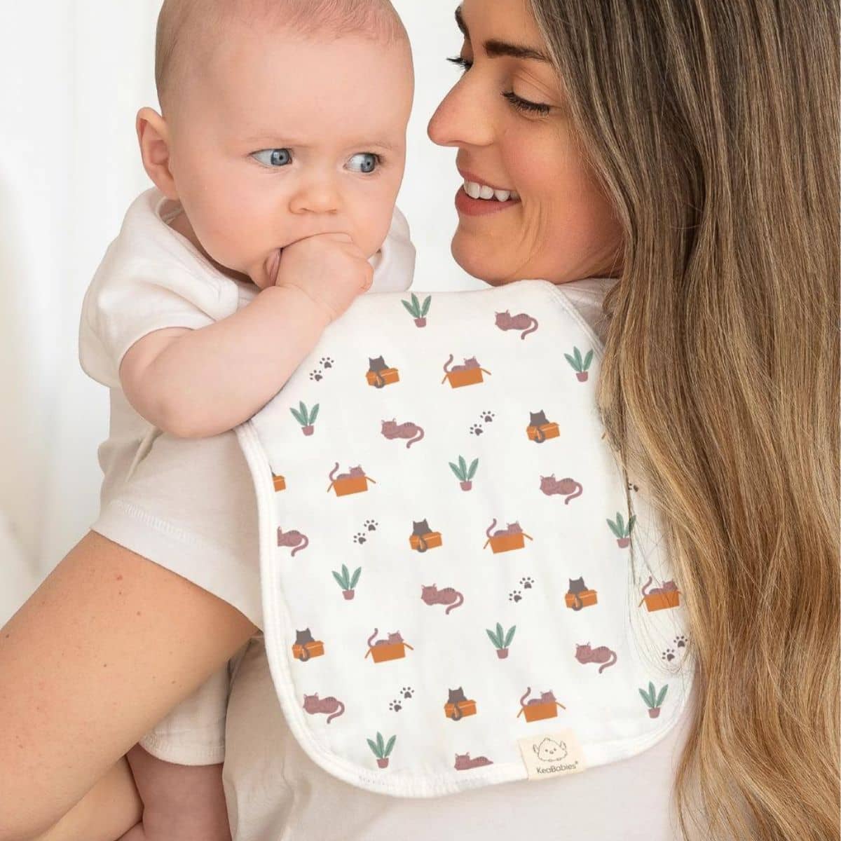 KeaBabies Softe Muslin Burp Cloths - Pets & Paws - Image 4