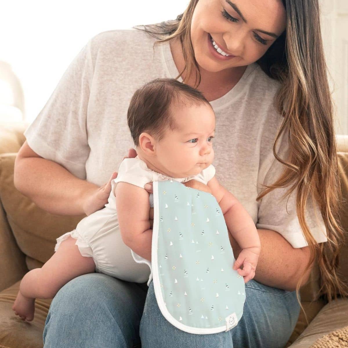 KeaBabies Softe Muslin Burp Cloths - Vessels - Image 6