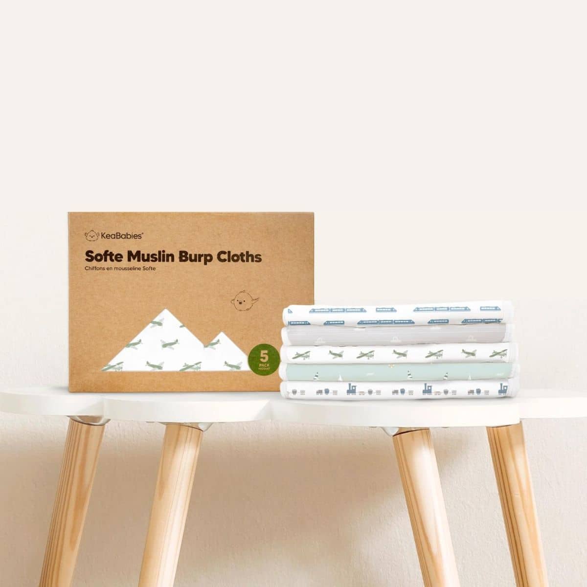 KeaBabies Softe Muslin Burp Cloths - Vessels - Image 9