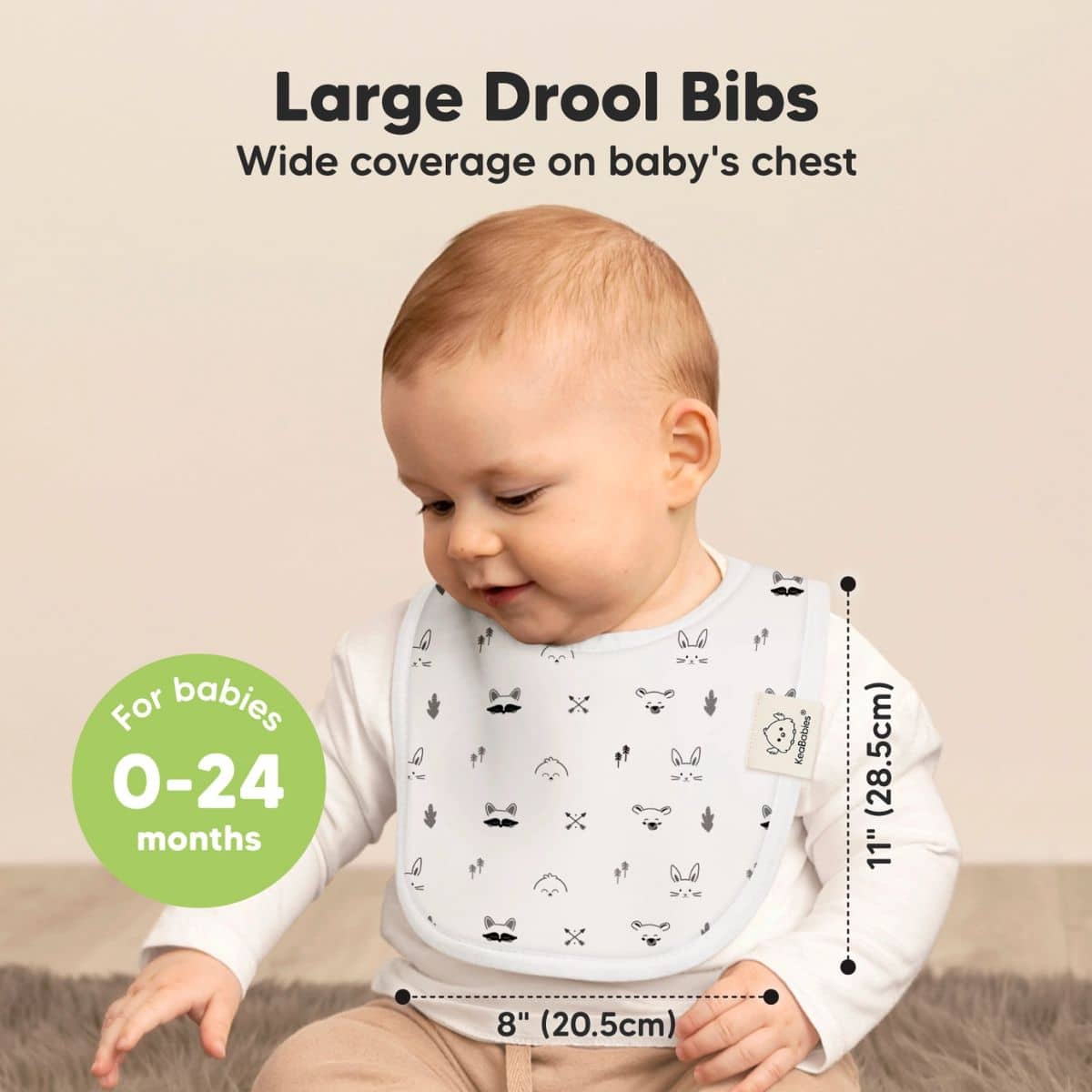 KeaBabies Urban Organic Baby Bibs Set - Nordic - Image 5