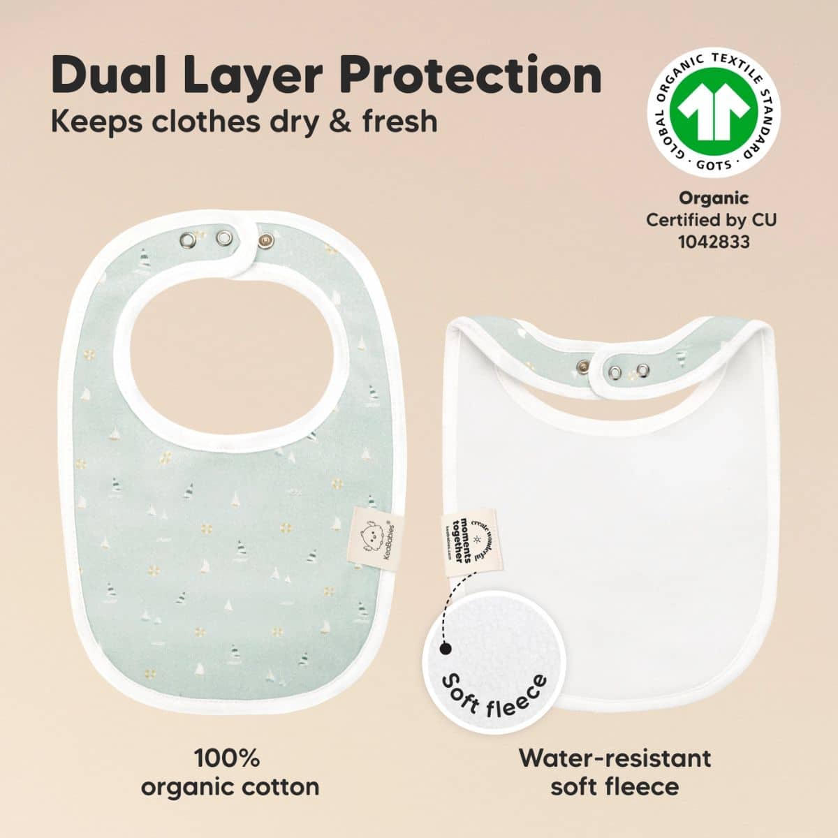 KeaBabies Urban Organic Baby Bibs Set - Vessels - Image 5