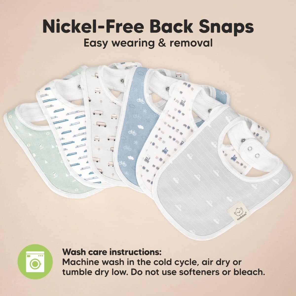 KeaBabies Urban Organic Baby Bibs Set - Vessels - Image 8
