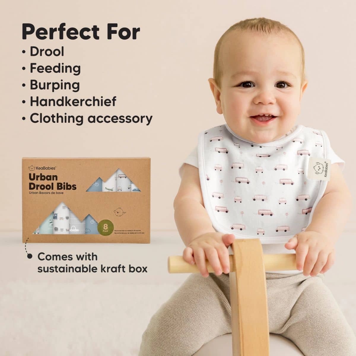 KeaBabies Urban Organic Baby Bibs Set - Vessels - Image 9