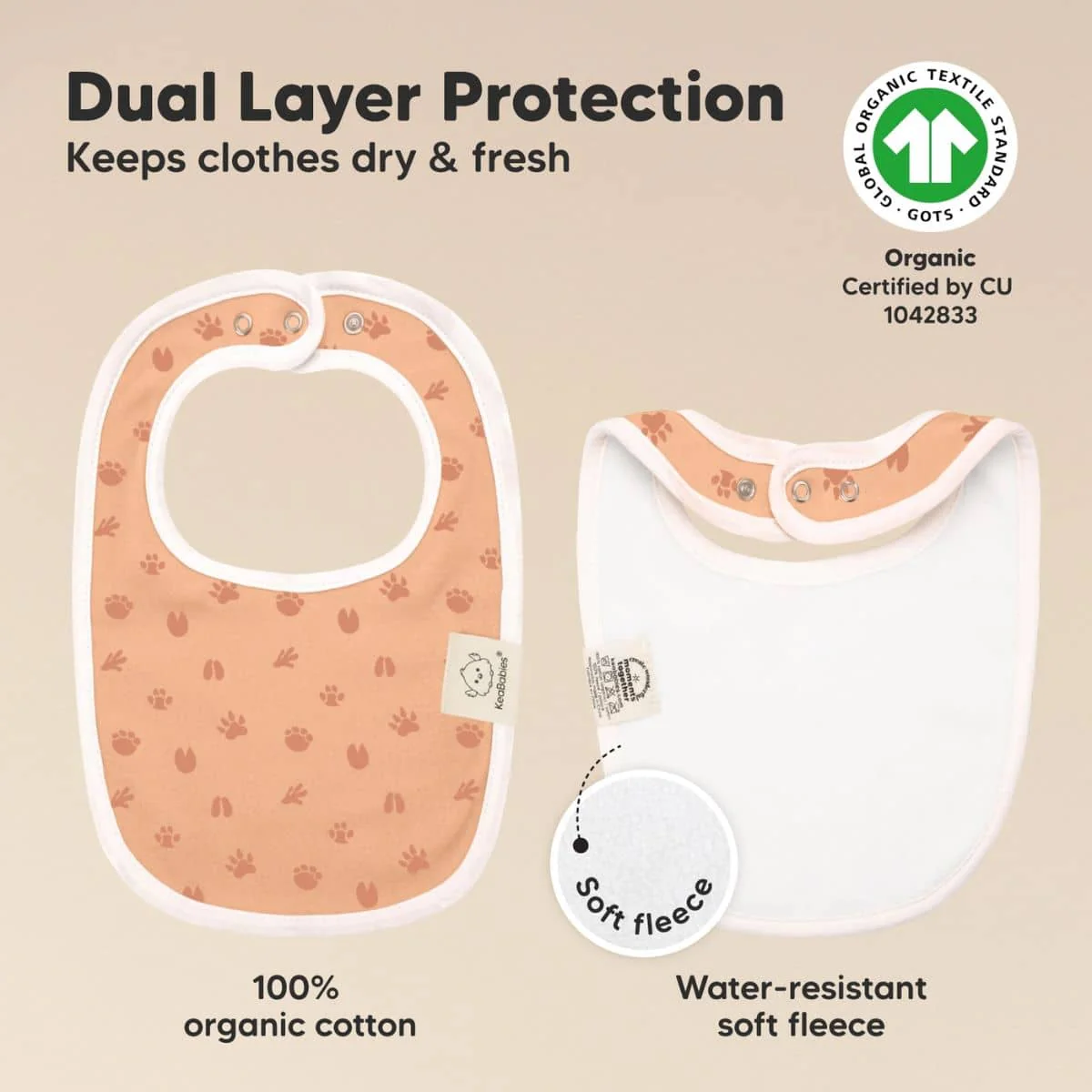 KeaBabies Urban Organic Baby Bibs Set - Wilderness - Image 7