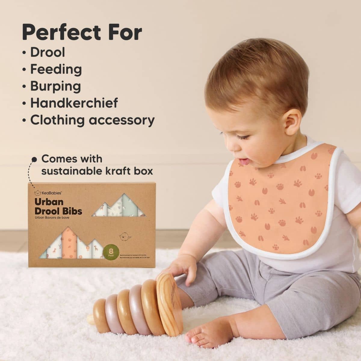 KeaBabies Urban Organic Baby Bibs Set - Wilderness - Image 9