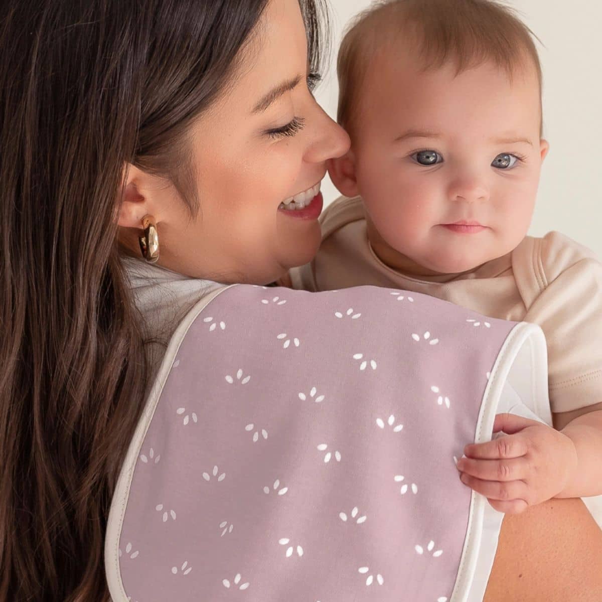 KeaBabies Urban Organic Burp Cloths - Blooms - Image 2