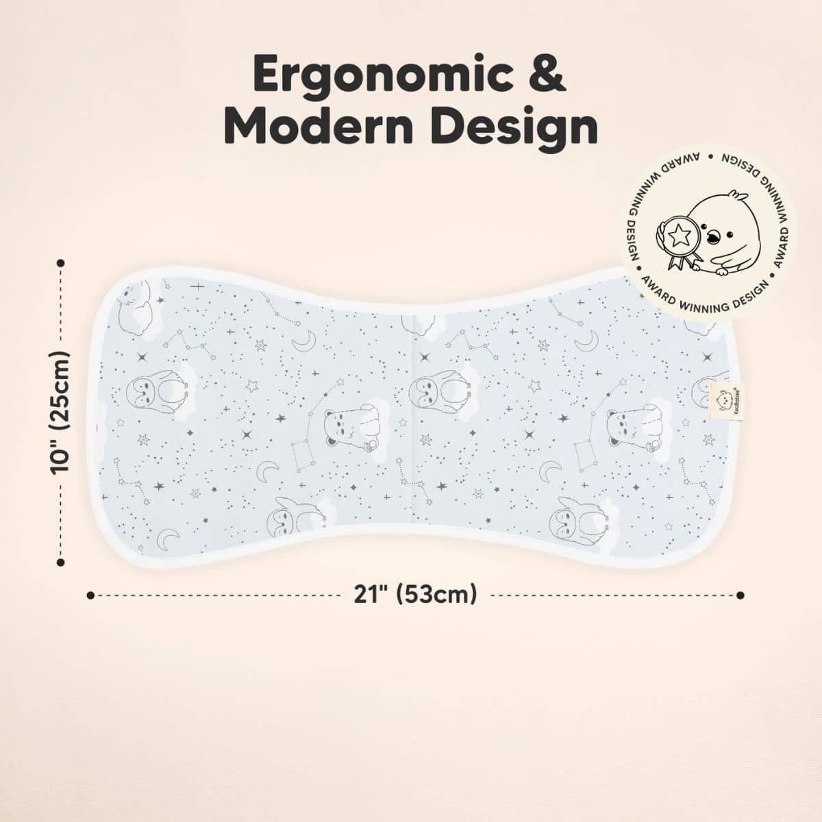 KeaBabies Urban Organic Burp Cloths - Constellation - Image 3