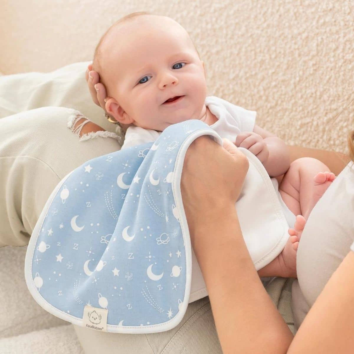 KeaBabies Urban Organic Burp Cloths - Constellation - Image 4