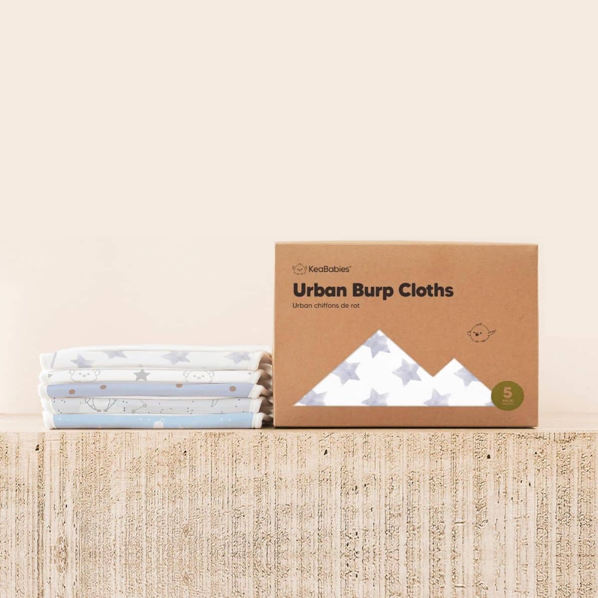 KeaBabies Urban Organic Burp Cloths - Constellation - Image 9