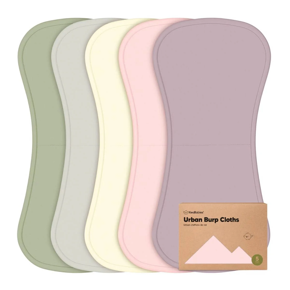 KeaBabies Urban Organic Burp Cloths - Embrace