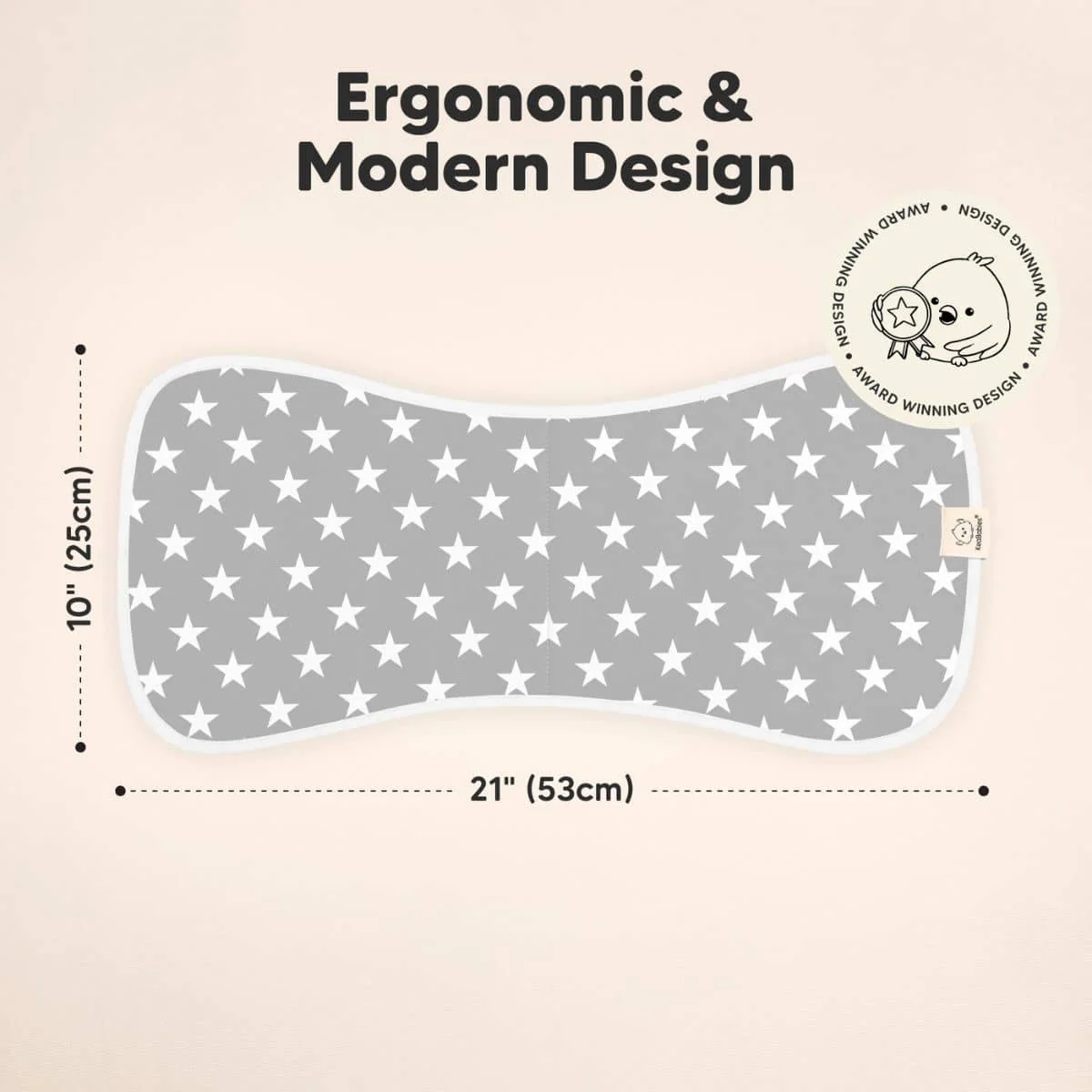 KeaBabies Urban Organic Burp Cloths - Grayscape - Image 3