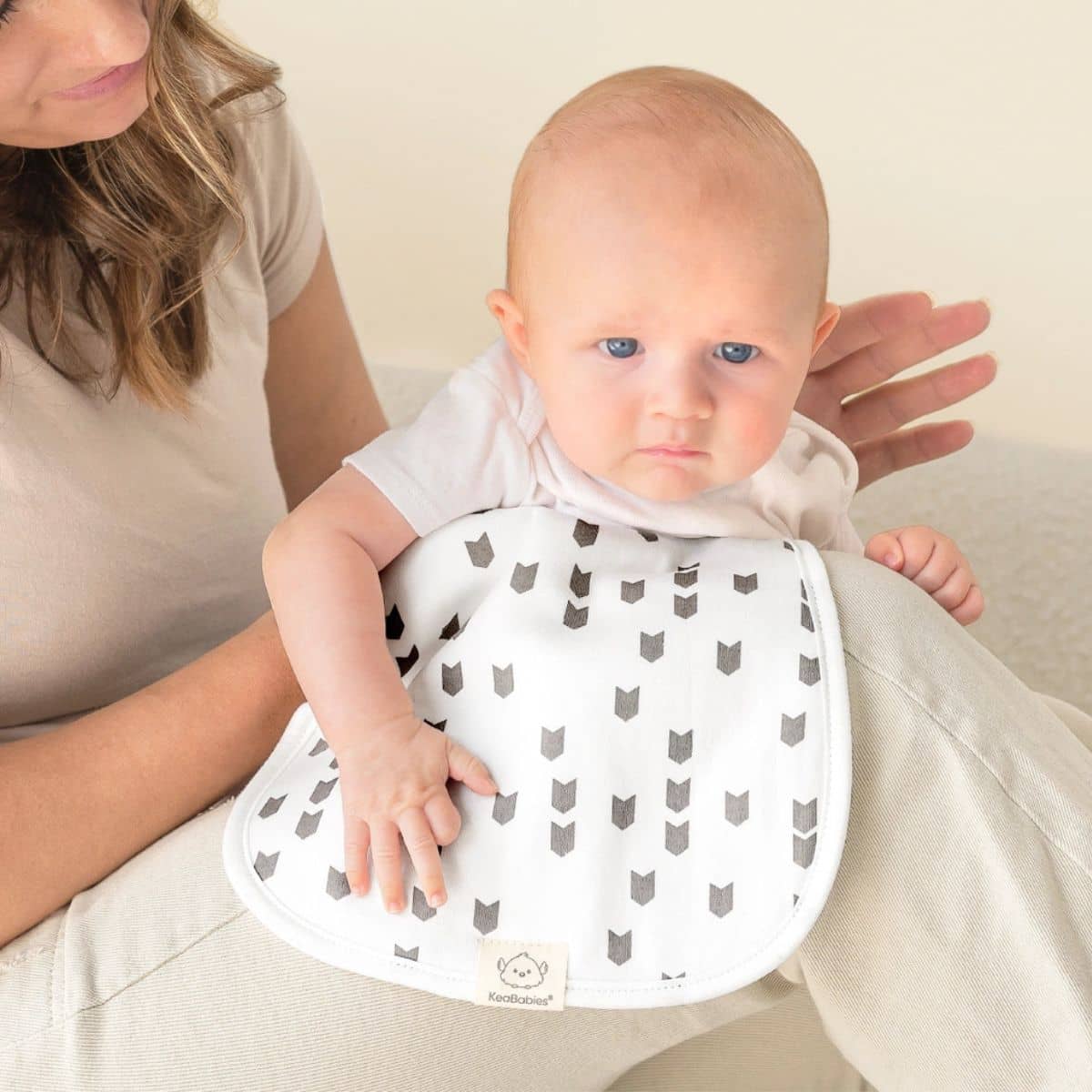 KeaBabies Urban Organic Burp Cloths - Grayscape - Image 6