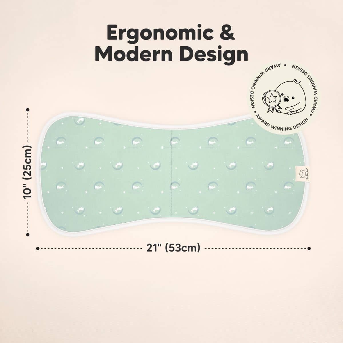 KeaBabies Urban Organic Burp Cloths - Lunaris - Image 3